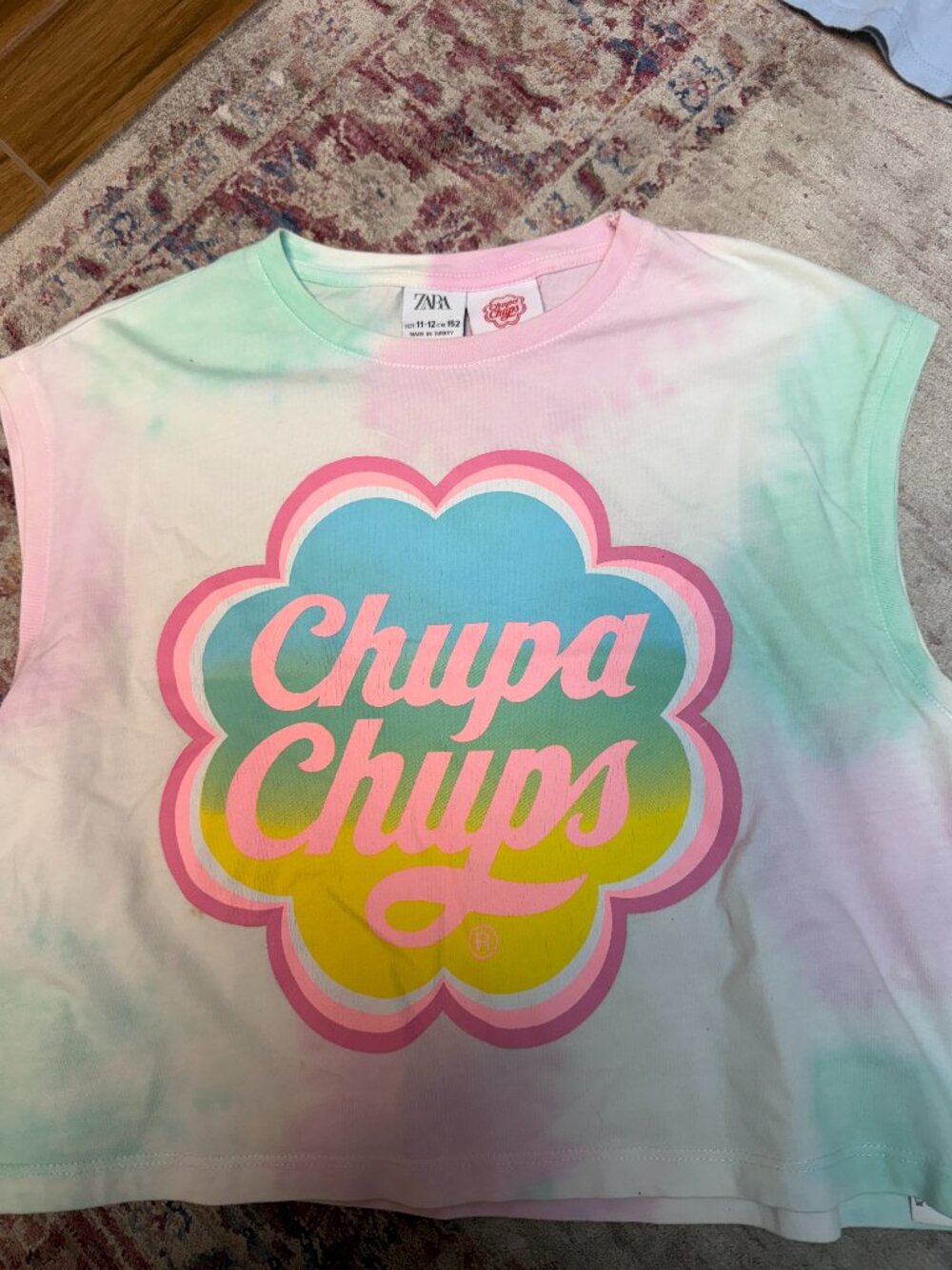 Zara Kids Girls Multicolor Tie Dye Sleeveless Shirt Size  11-12 In Great Shape!